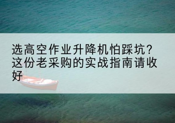 广东高空作业升降机厂家推荐-选高空作业升降机怕踩坑？这份老采购的实战指南请收好